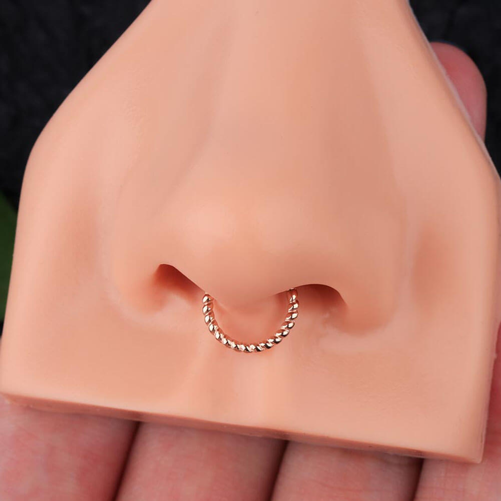 Real rose deals gold septum ring