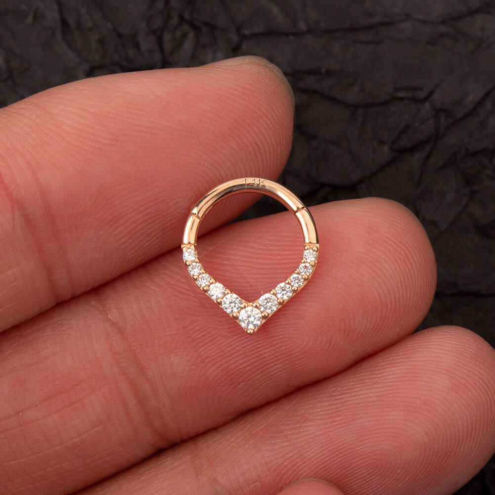 Real rose gold hot sale septum ring