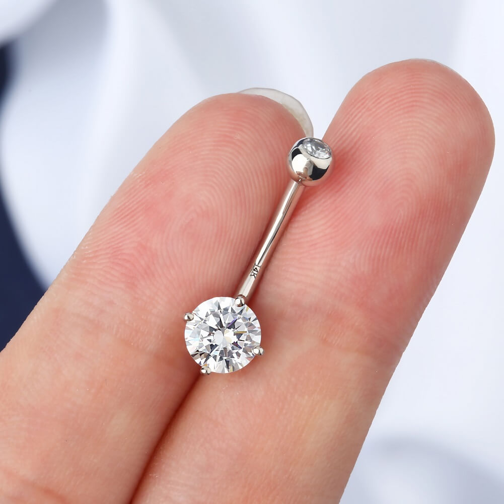 Genuine diamond belly button on sale rings