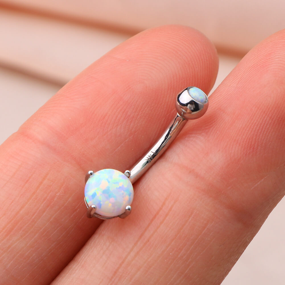 Opal belly hot sale button ring