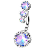 14G Cute Belly Button Rings Four CZ Gems Belly Rings – OUFER BODY JEWELRY