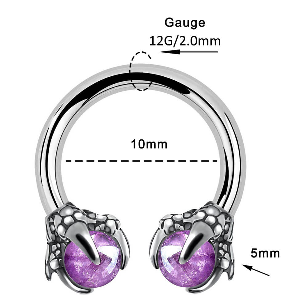 12g on sale septum horseshoe