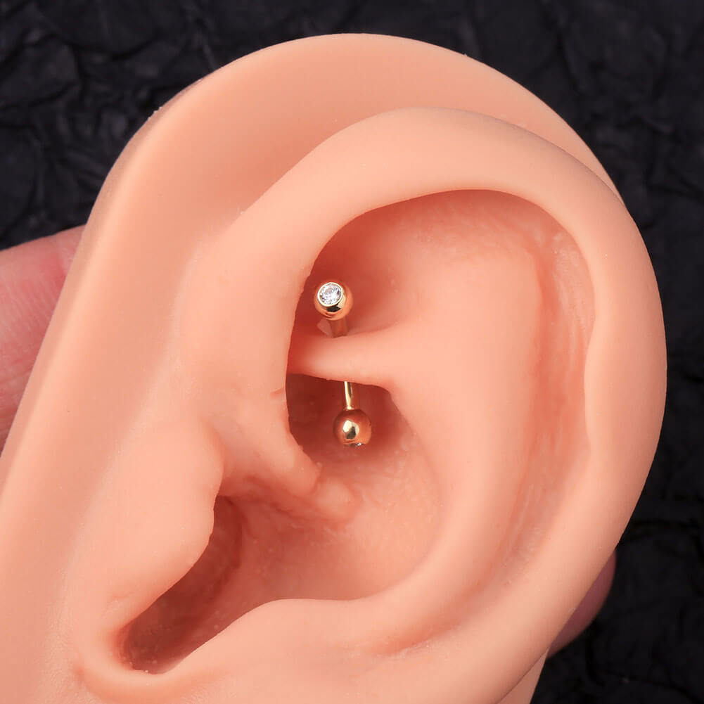 Curved barbell shop rook piercing