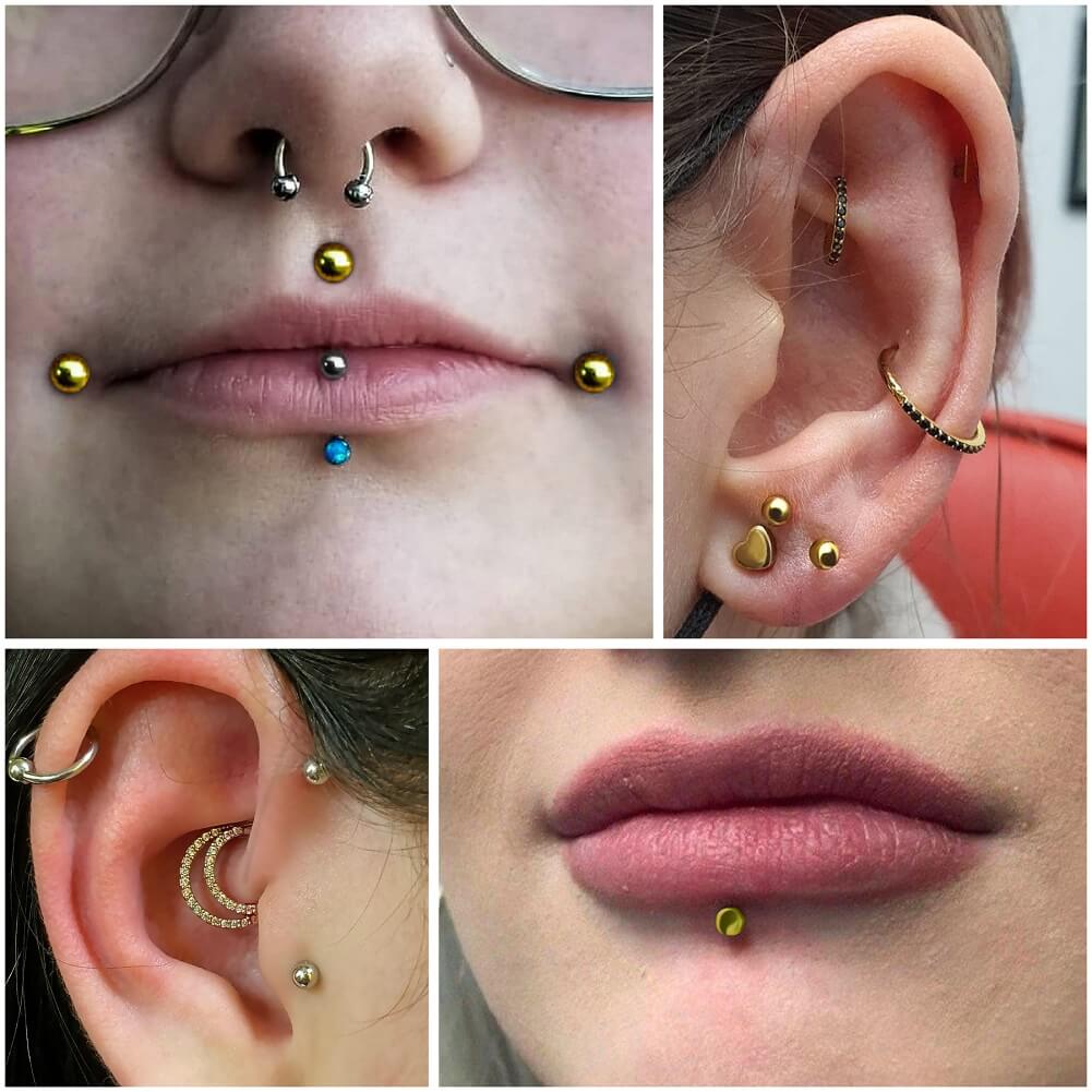 Gold vertical store labret