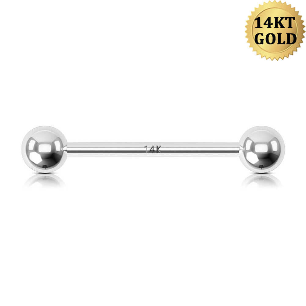 White clearance gold barbell