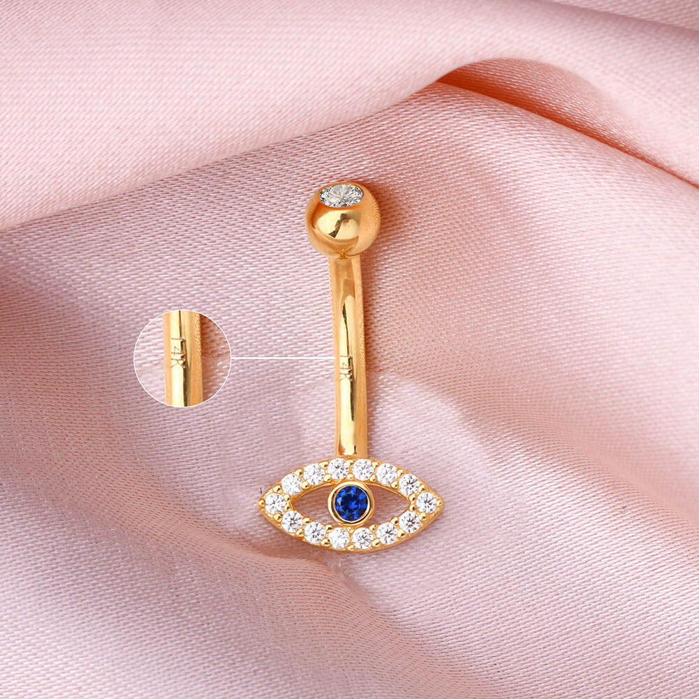 Evil eye hot sale belly ring