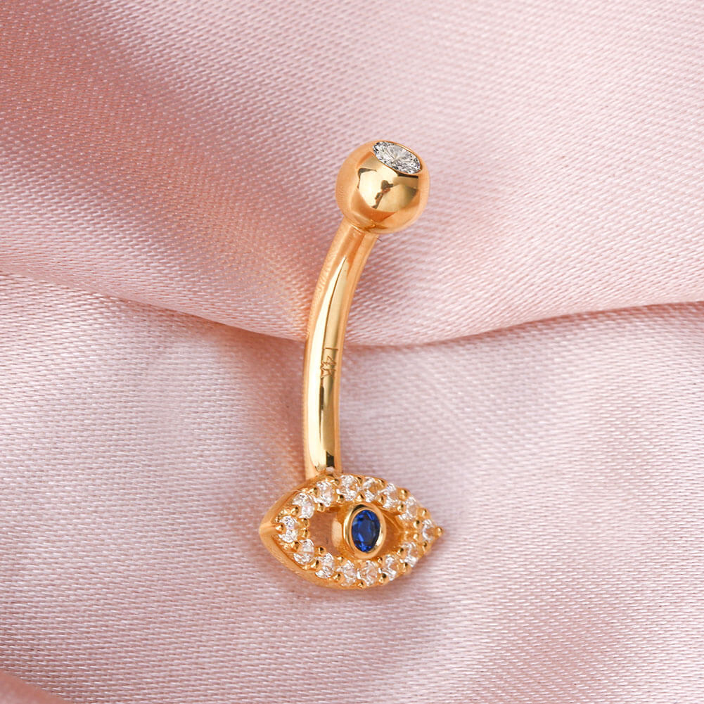 Evil eye belly button on sale ring