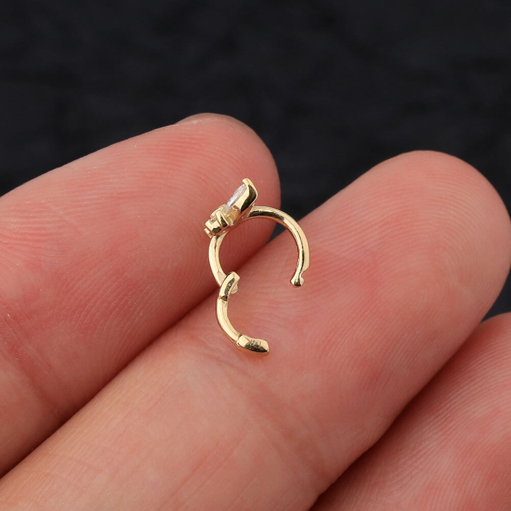 Gold tragus hoop on sale earring