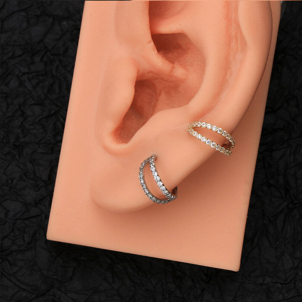 Diamond Double orders Nose Cuff