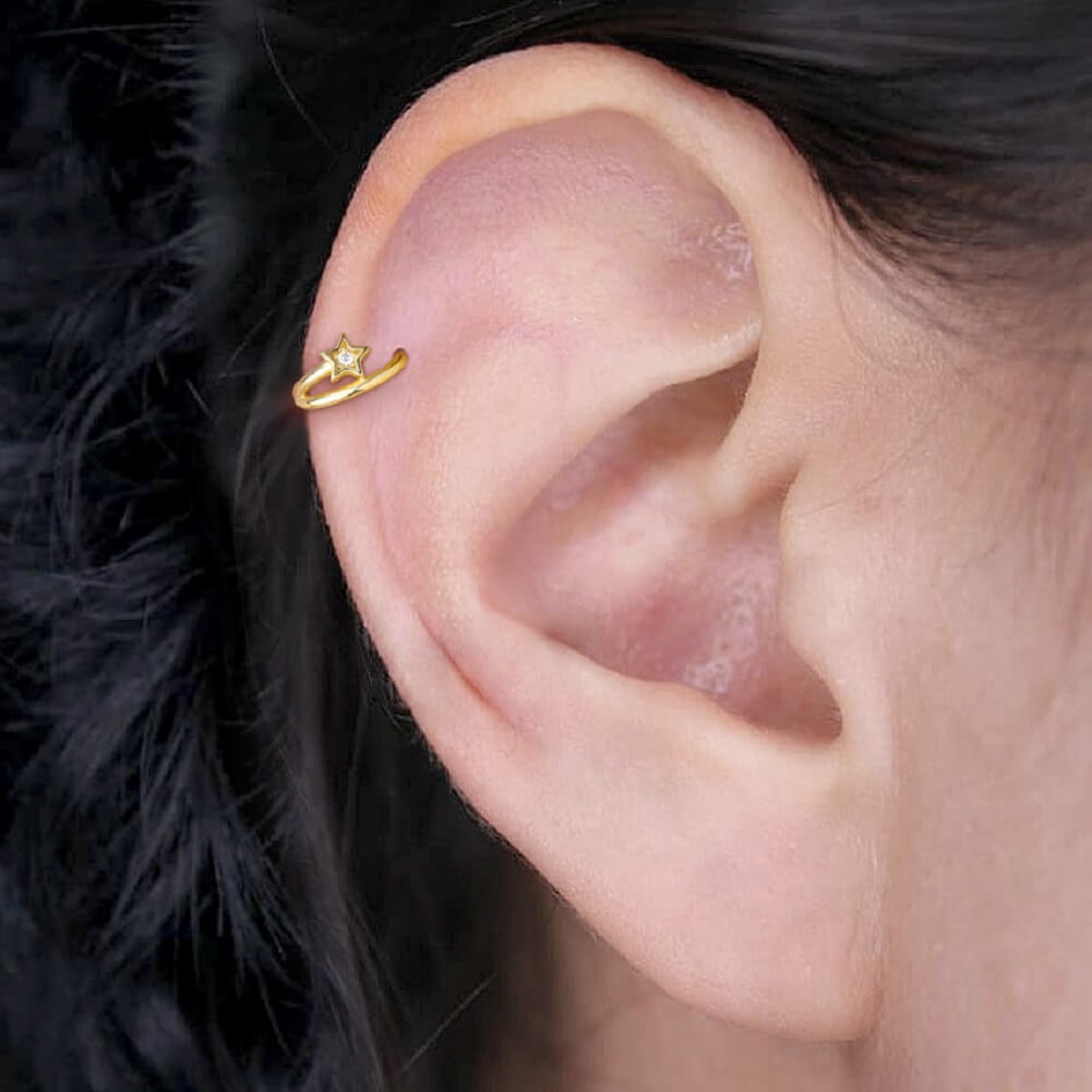 Gold hot sale helix earring