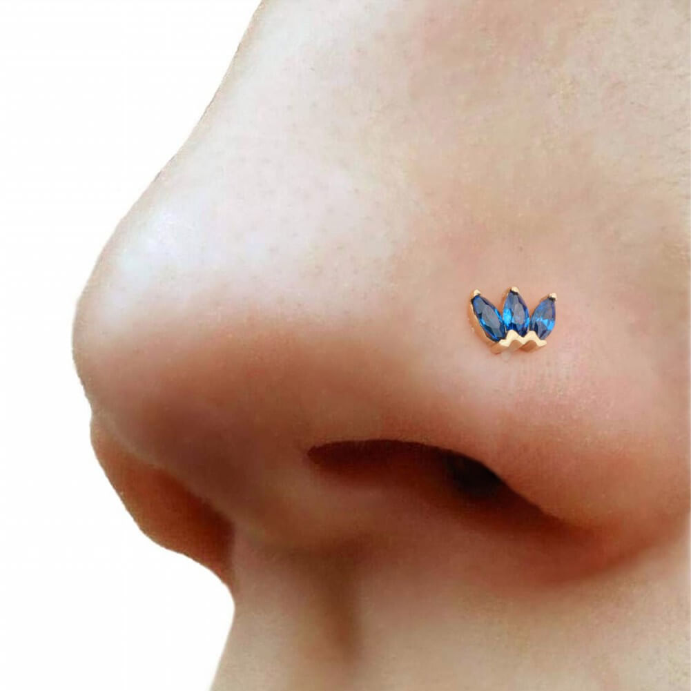 Blue on sale nose piercing