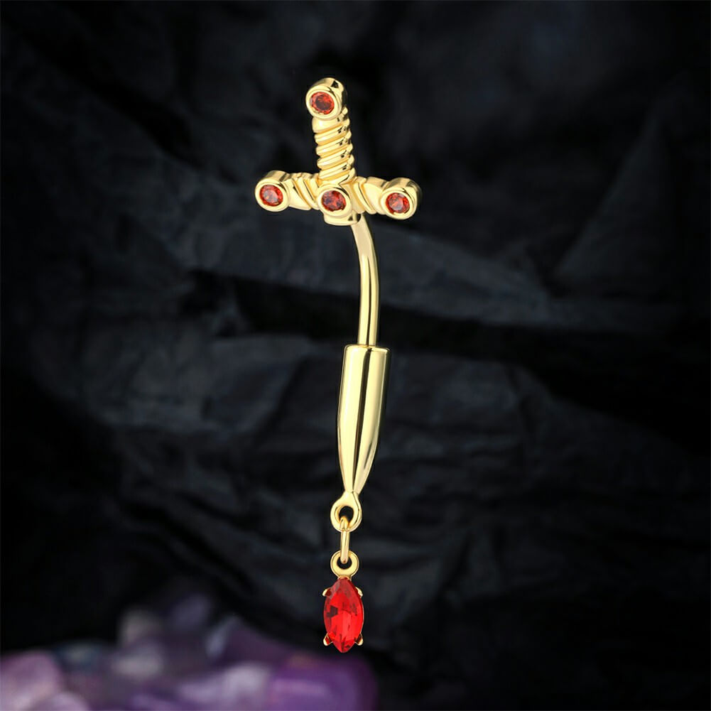 Sword belly button deals ring