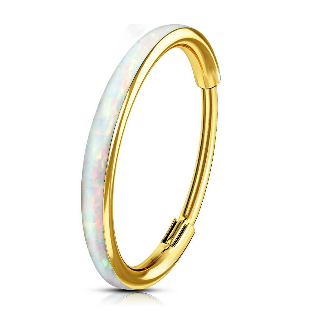 Gold opal deals nose ring