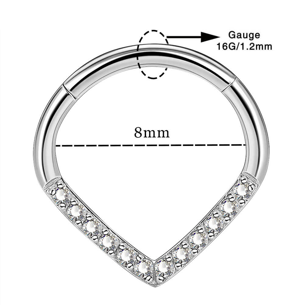 0.8 Mm/ 1 Mm/1.2 Mm/1.6 Mm Nose Piercing Segment Ring Septum 