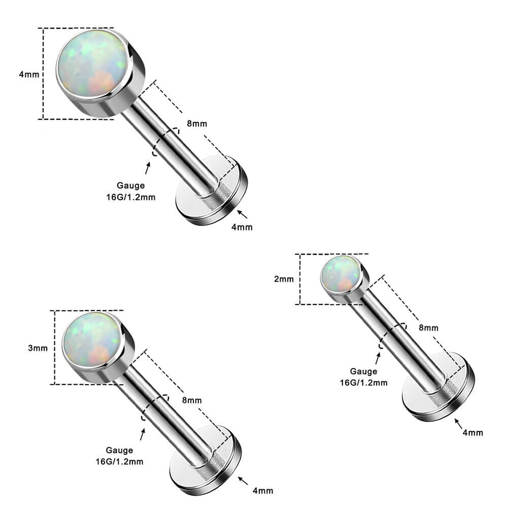 CANDYFANCY 16g 2/3/4mm Cubic Zirconia Triple Forward Helix Ear Cartilage  Tragus Studs Earrings Lip Piercing 16 gauge, Cubic Zirconia, cubic zirconia  : Amazon.ca: Clothing, Shoes & Accessories