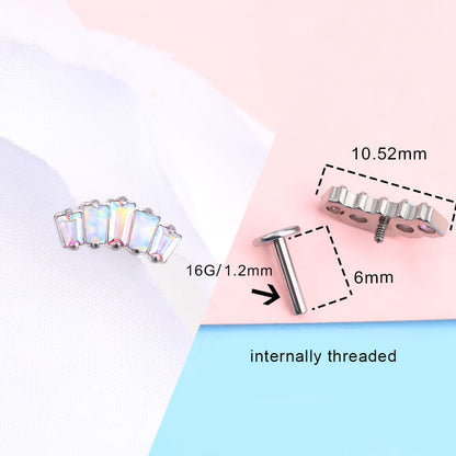 internally threaded titanium cartilage earrings