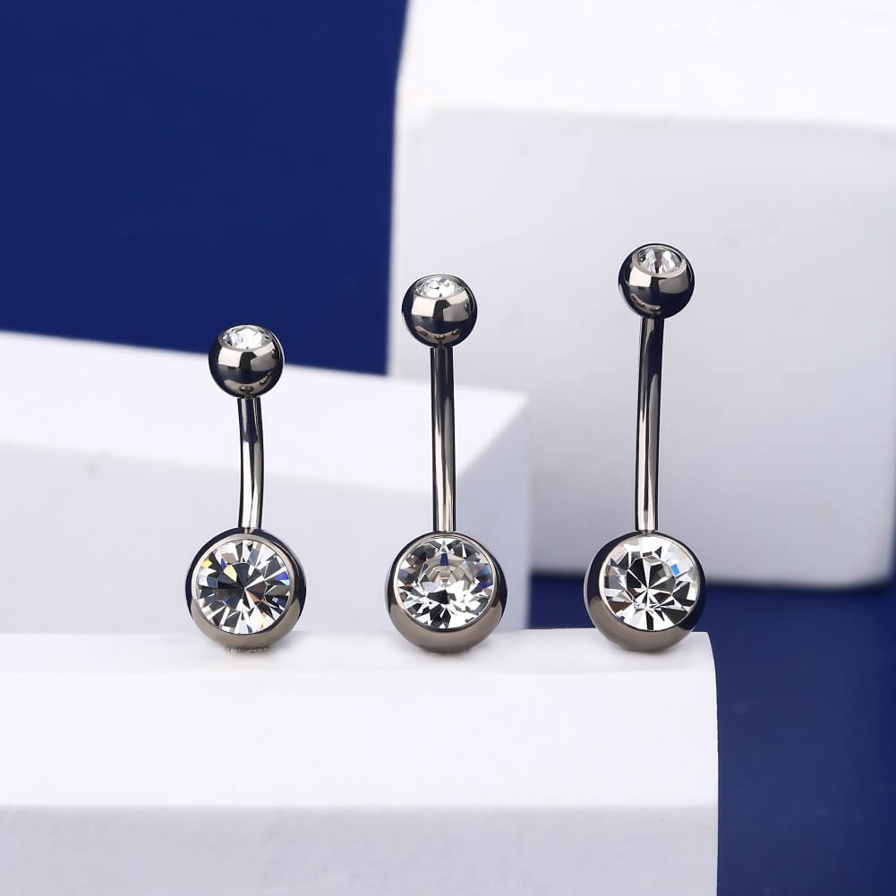 Titanium Dangle Belly Button Ring 14G Navel Piercings Barbell Piercing  Belly Bar