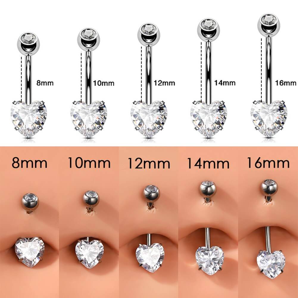 12mm belly clearance button rings