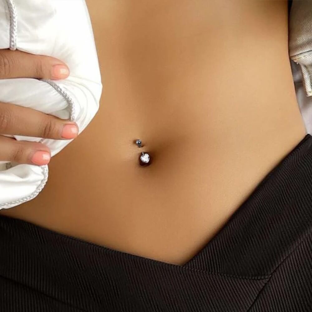14G Long Belly Ring 12/14/16mm Navel Piercing Jewelry Reverse Belly Button  Rings