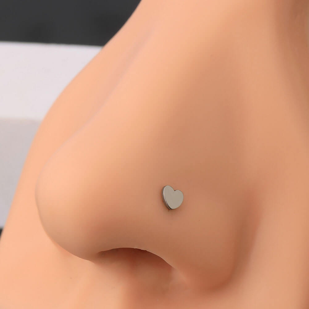 Heart nose ring on sale stud