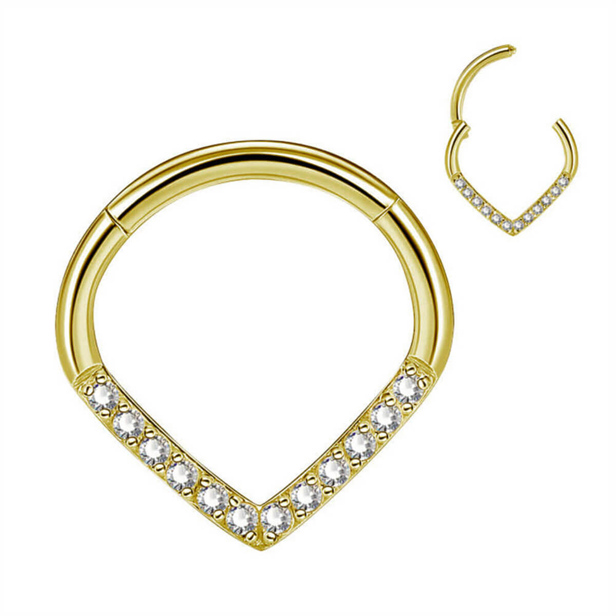 Gold titanium sale septum ring