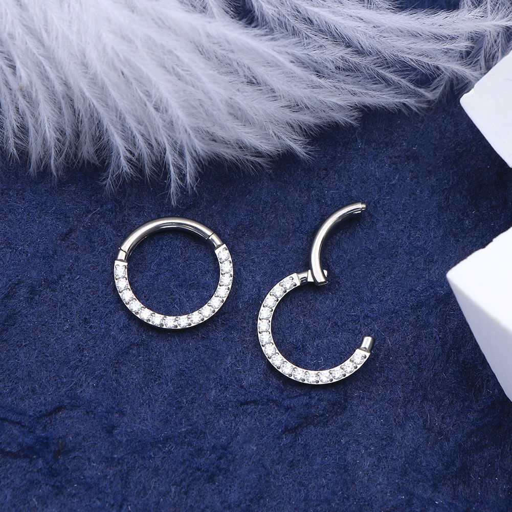 Titanium earrings for hot sale daith piercing