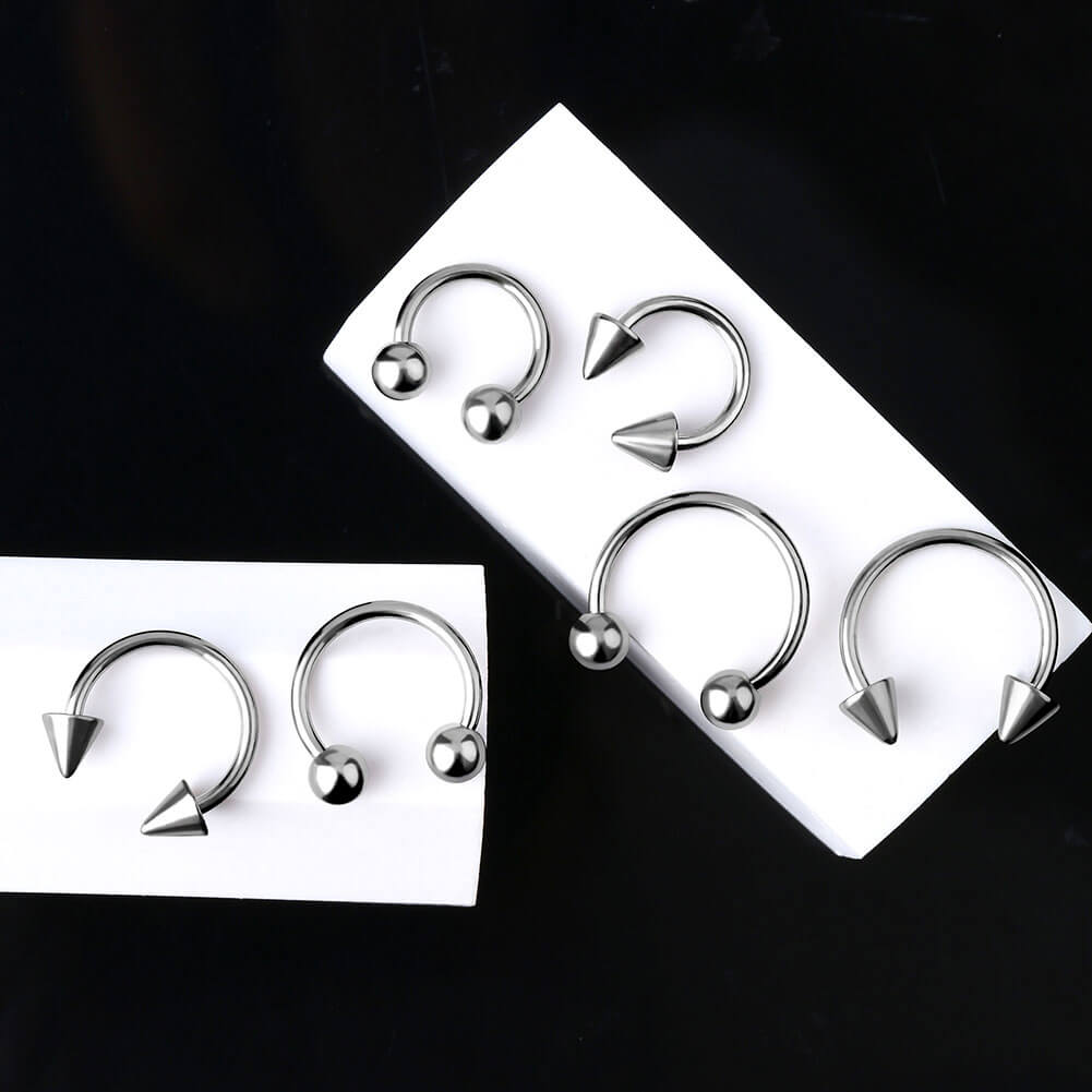 Titanium hot sale horseshoe earrings