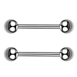 2pcs 14g Titanium Nipple Rings Nipple Barbell Piercing – Oufer Body Jewelry