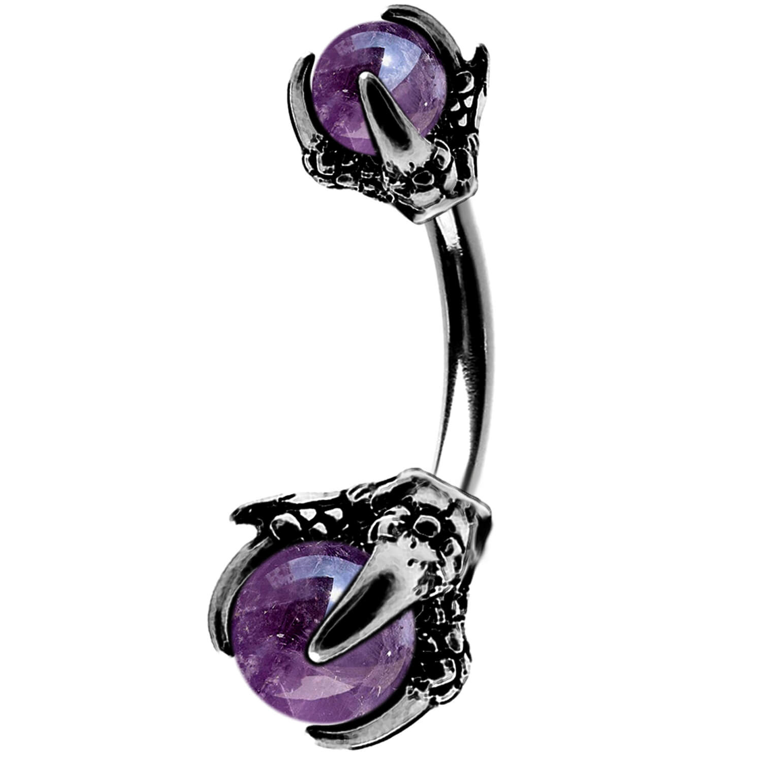 Amethyst hot sale belly ring